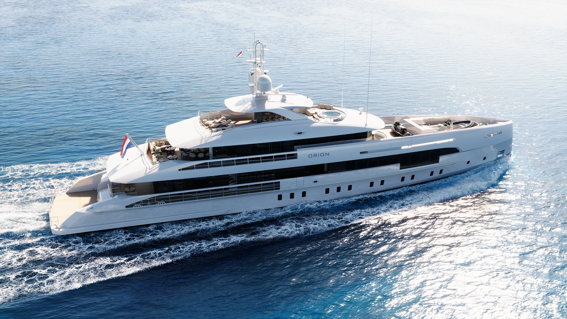 Scopri Project Orion, lo yacht ibrido di Heesen da 50m: lusso, sostenibilità e design innovativo, pronto nel 2025.