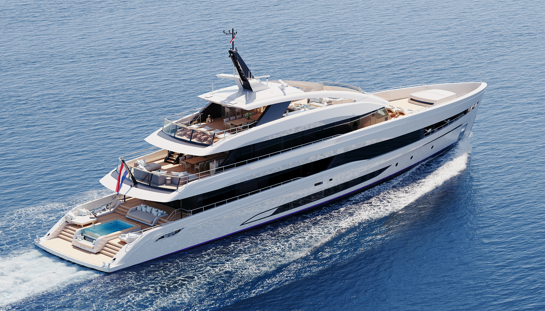 Heesen Yachts annuncia il Project Grace: yacht 50m Steel FDHF, design Harrison Eidsgaard e propulsione ibrida opzionale.